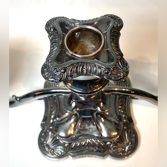 Candelabra with 3 Arms, Silver Plate, Heavy and Good Quality - Picture 6 of 6